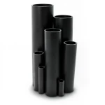 انابيب بلاستيك HDPE ضغط 16 بار PE 80 مقاس 25 ملم سمك 2.8 ملم لون اسود