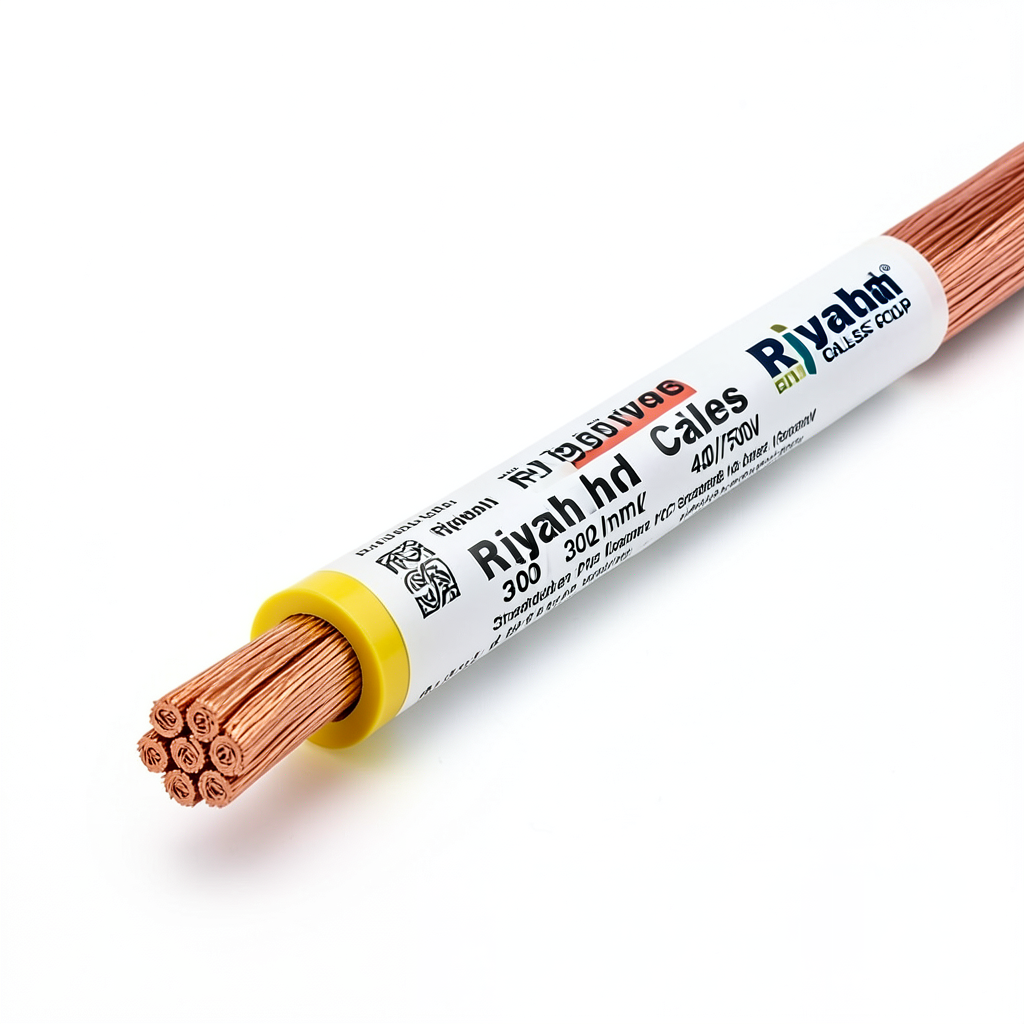 سلك 300 مم2 الرياض نحاس مجدول عزل PVC 450/750 فولت لون اصفر | مجموعة كابلات الرياض