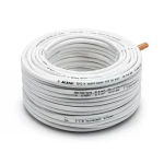 سلك نحاس مصمت احادى النواة معزول PVC 70º الفنار 1 مم² 300/500 فولت 300 قدم أبيض | شركة الفنار