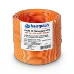 سلك مفرد 10 AWG نحاس مجدول 1000 فولت، معزول PVC +105°C، برتقالي، طول 2500 قدم | شركة كابلات الشرقية للصناعة