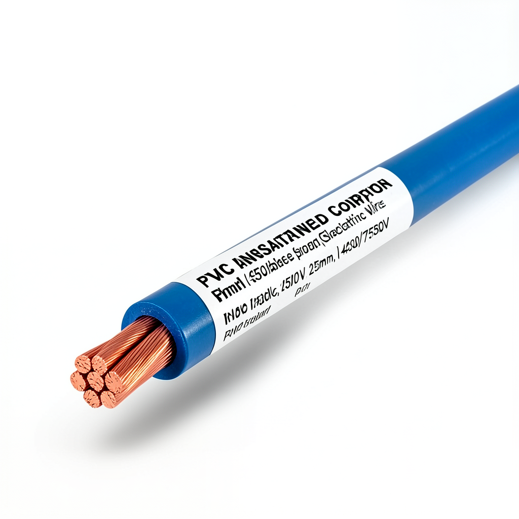 PVC Insulation Stranded Copper Single Electric Wire 25mm, 450/750V, Blue | Riyadh Cables Group