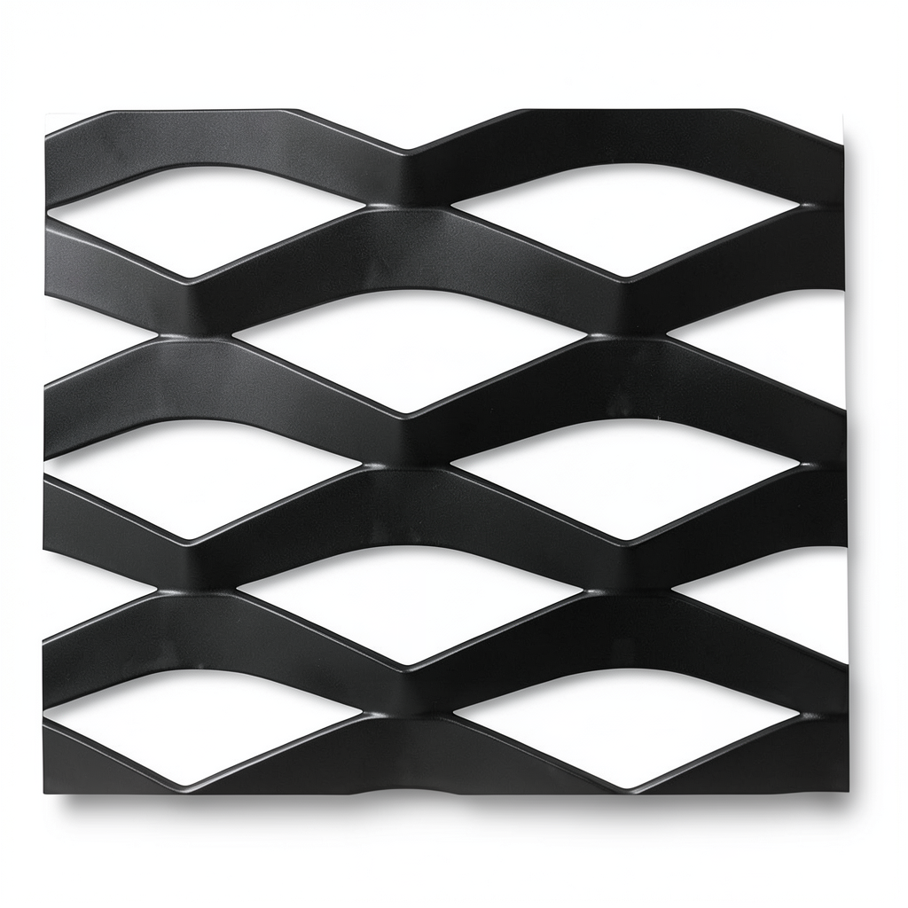 Hot Rolled Black Steel Expanded Metal Mesh Thickness 2 mm Width 2.44 m Length 1 m