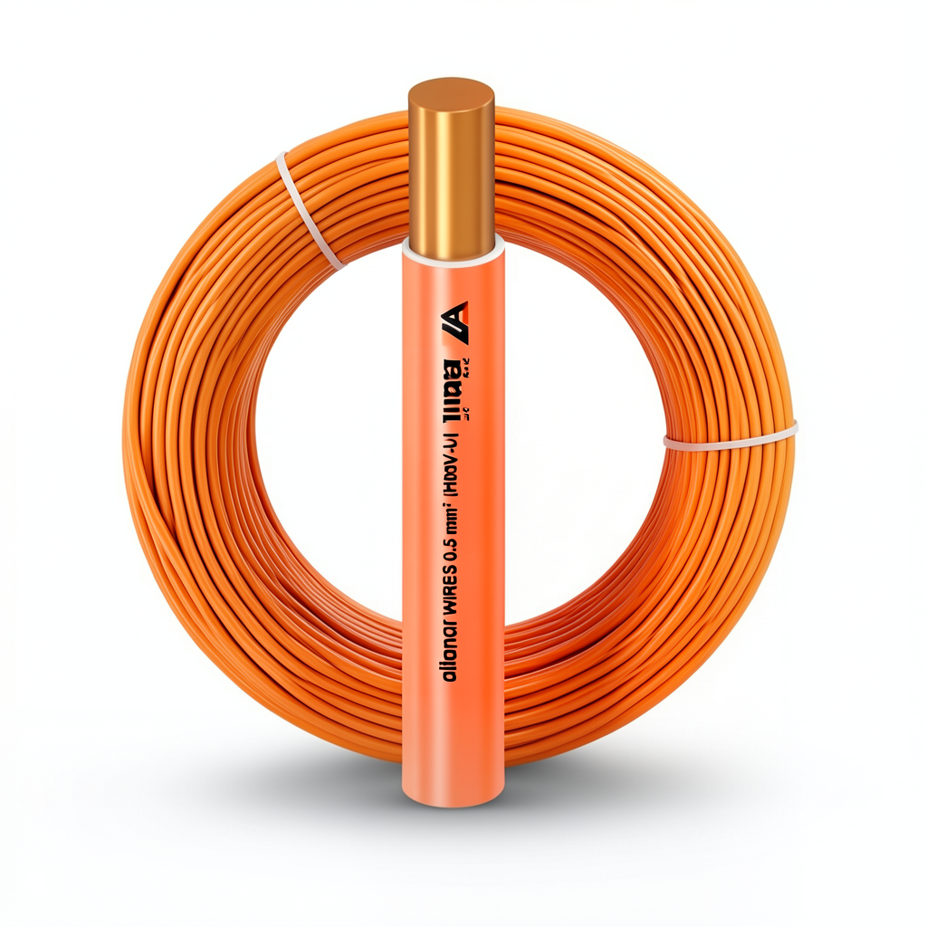 Single Core Solid Copper Cable PVC 70 ºC Insulation 1 mm² 300/500 Volt 300 Feet Orange | Al Fanar