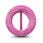 سلك نحاس مصمت مقاوم للحراره احادى النواة معزول PVC 90º 0.5 مم² 300/500 فولت 300 قدم زهري | شركة الفنار