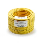 سلك نحاس مصمت مقاوم للحراره احادى النواة PVC عزل 90º مقاس 0.75 مم² 300/500 فولت 300 قدم اصفر | شركة الفنار