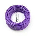 سلك نحاس مصمت مقاوم للحراره احادى النواة معزول PVC 90º 0.75 مم² 300/500 فولت 300 قدم بنفسجي | شركة الفنار