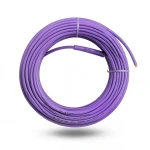 سلك نحاس مصمت مقاوم للحراره احادى النواة معزول PVC 90º مقاس 1 مم² 300/500 فولت 300 قدم بنفسجي | شركة الفنار