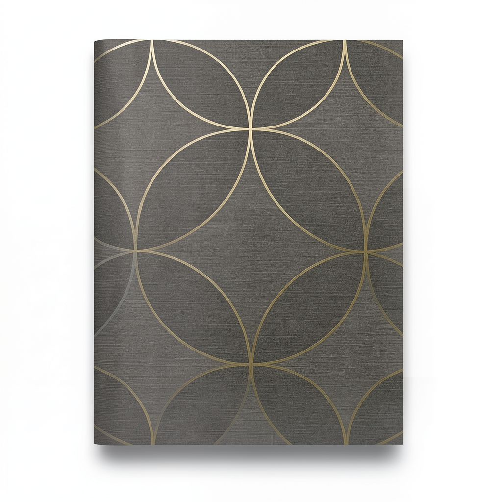 Geometric Wallpaper Dark Beige 10m x 0.73m, Model 45148