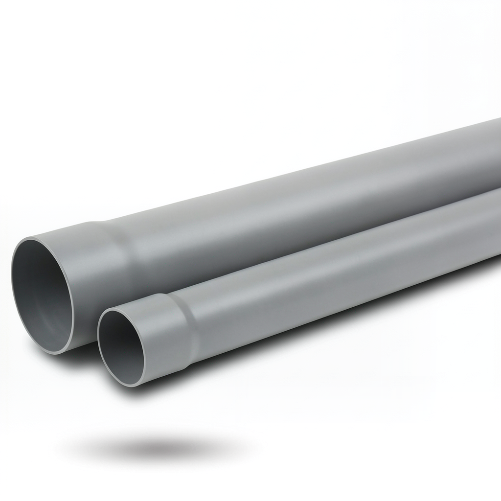 UPVC Plastic Pipe 4 inch Thickness 4.90 mm 160 psi Grey Color