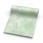 Italian Wallpaper Leaf-Patterned Design 10mx1.06m Pale Green