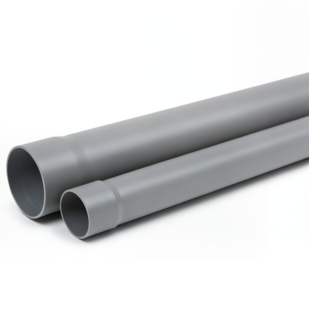 مواسير بلاستيك UPVC مقاس 3/4 إنش سمك 2.03 ملم ضغط 200 psi لون رمادي