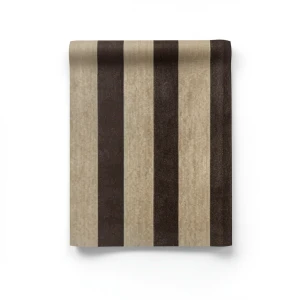 Striped Wall Covering Brown with Beige, 10m Length x 1.06m Width