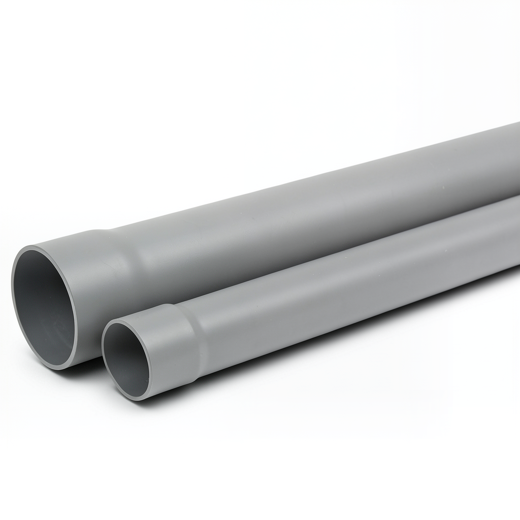 UPVC Pipe PN 200 psi Size 1 1/4 inch Thickness 2.52 mm Gray Color