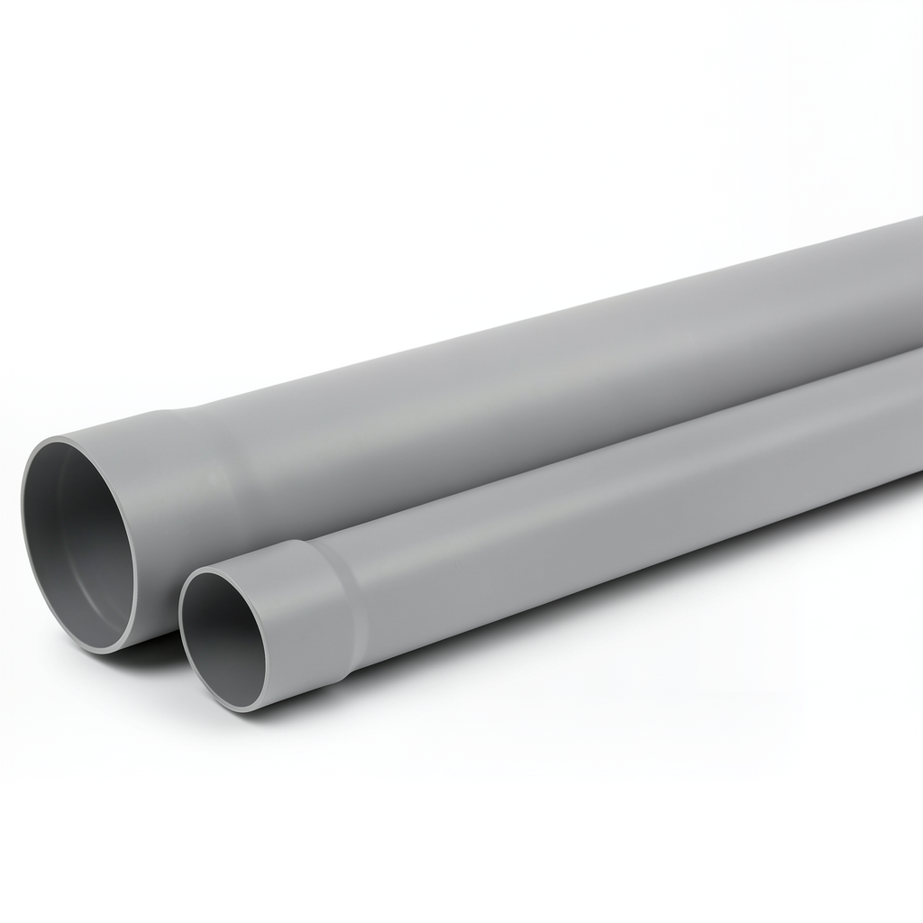 UPVC Plastic Pipe PN 200 psi Size 1 1/2 inch Thickness 2.80 mm Grey Color