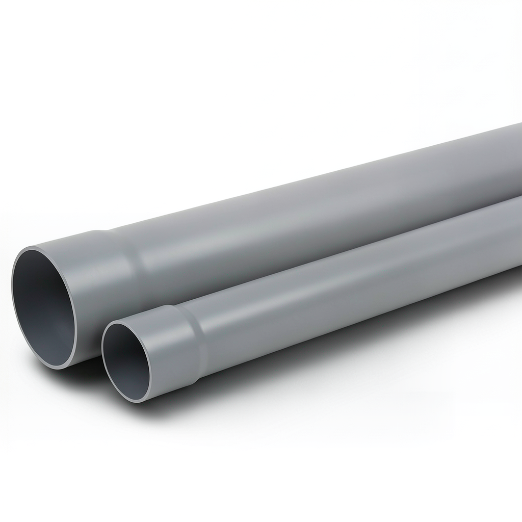 UPVC Pipe PN 200 psi Size 2 inch Thickness 3.38 mm Gray Color