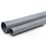 مواسير UPVC ضغط 200 psi مقاس 3 إنش سماكة 4.75 مم لون رمادي