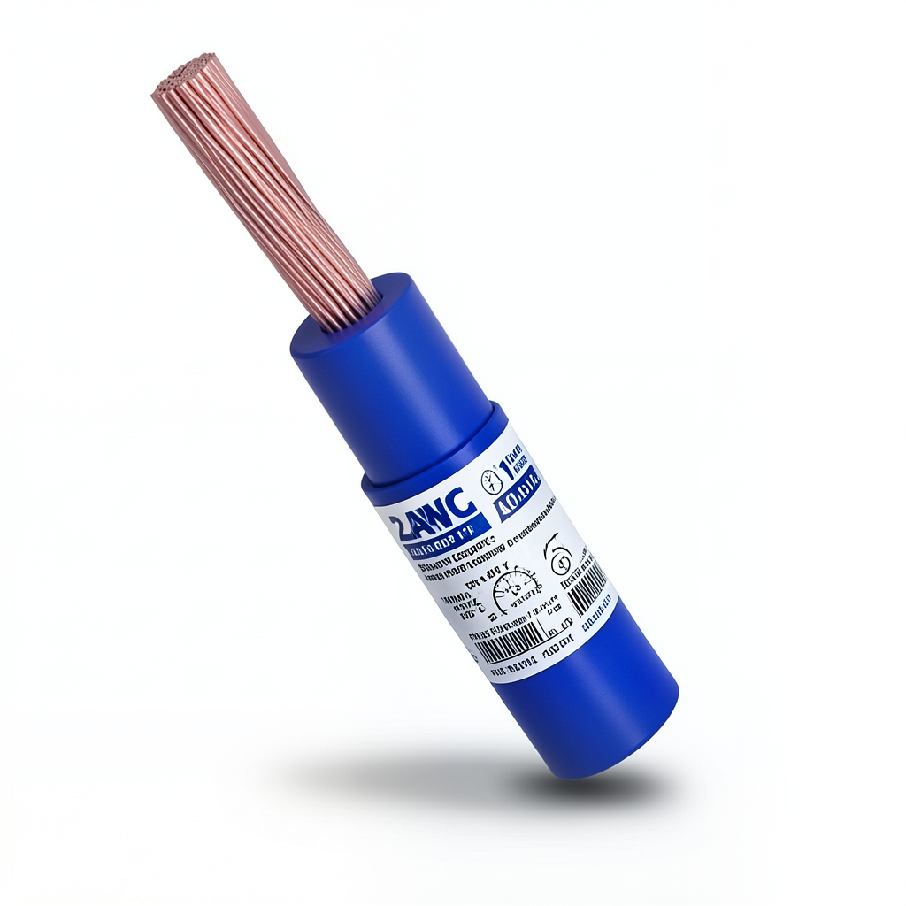 2 AWG 1C Stranded Copper Electrical Wire 1000V PVC Insulated +105°C Blue 500ft | Asharqiyah Cables Company for Industry