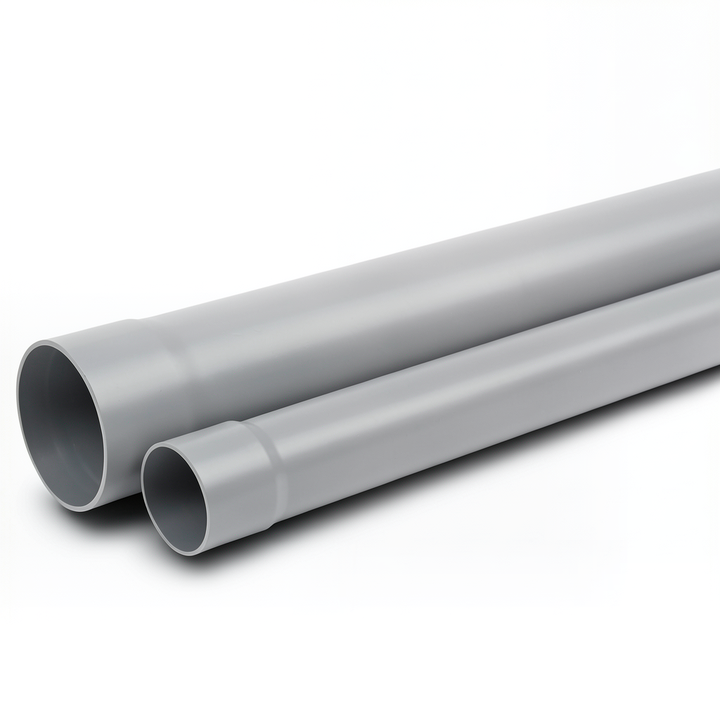 مواسير بلاستيك UPVC ضغط 200 psi مقاس 6 إنش سمك 9 ملم لون رمادي