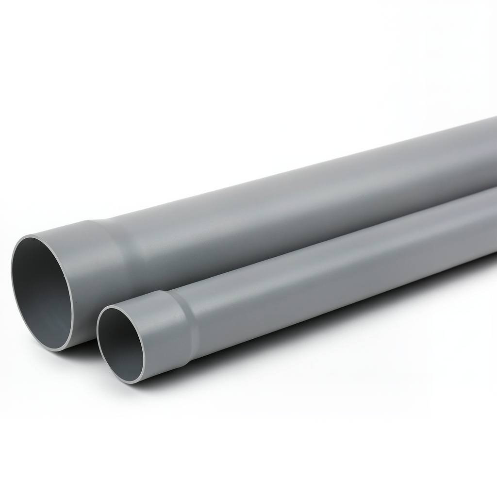 مواسير بلاستيك UPVC ضغط 250 psi مقاس 3/4 إنش سماكة 2.08 مم لون رمادي