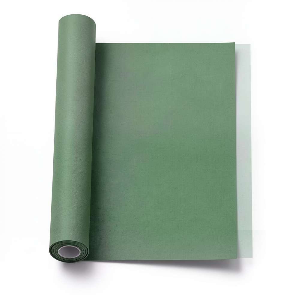 Italian Wallpaper Green Color Plain Design, Size 10mx1.06m, Model 72916