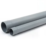 مواسير UPVC ضغط 250 psi مقاس 1/4 1 إنش سماكة 3 مم لون رمادي