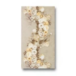 Floral Wall Decoration 10m x 0.53m Beige, Model 17793
