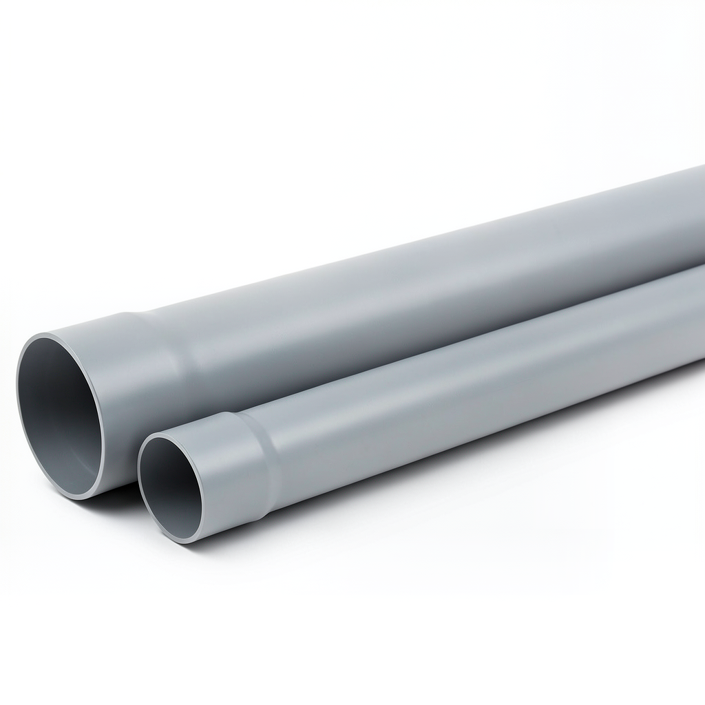 انابيب بلاستيك UPVC ضغط 250 psi مقاس 2 إنش سمك 4.06 ملم لون رمادي