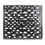 شبك بقلاوة حديد اسود مدرفل على الساخن سمك 3 مم عرض 1.22 متر طول 1 متر تصميم معماري