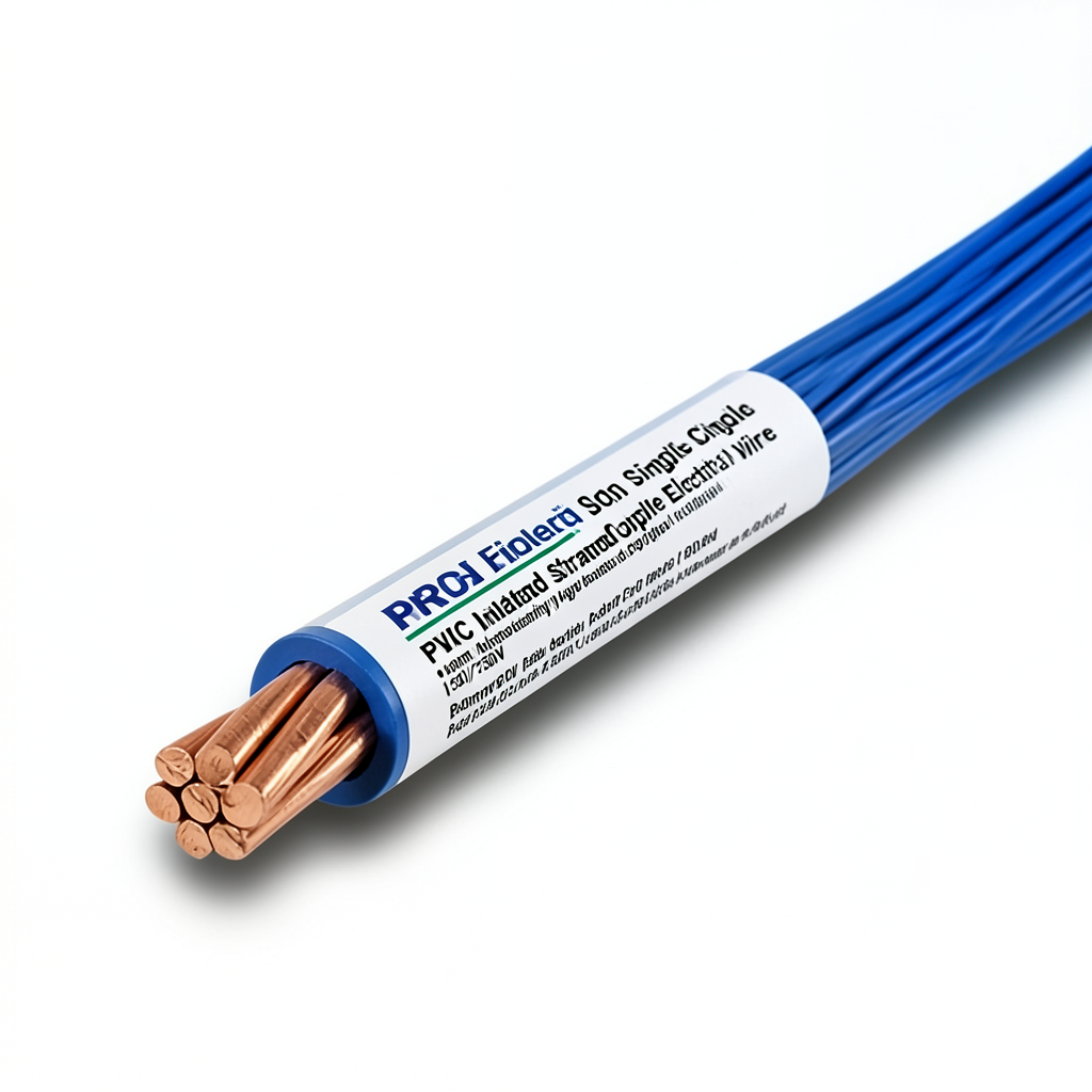 PVC Insulated Stranded Copper Single Electrical Wire 150mm, 450/750V, Blue | Riyadh Cables Group