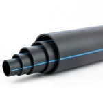 HDPE Polyethylene Pipe PN 19.2 Bar PE 100 OD 315 mm SDR 7.4 Black with Blue Stripes