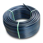 HDPE Plastic Coil Pipe PN 3.2 Bar PE 100, 90 mm Diameter SDR 41 Black/Blue