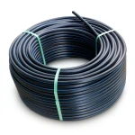 HDPE Plastic Coil Pipe PN 3.2 Bar PE 100 OD 110 mm SDR 41 Black with Blue Stripes