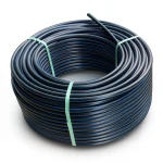 HDPE Plastic Coil Pipe PN 4 Bar PE 100 OD 50 mm SDR 33 Black with Blue Stripes