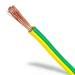 سلك تأريض نحاس شعر CU/PVC مقاس 6 مم2 450/750 فولت، أصفر/أخضر