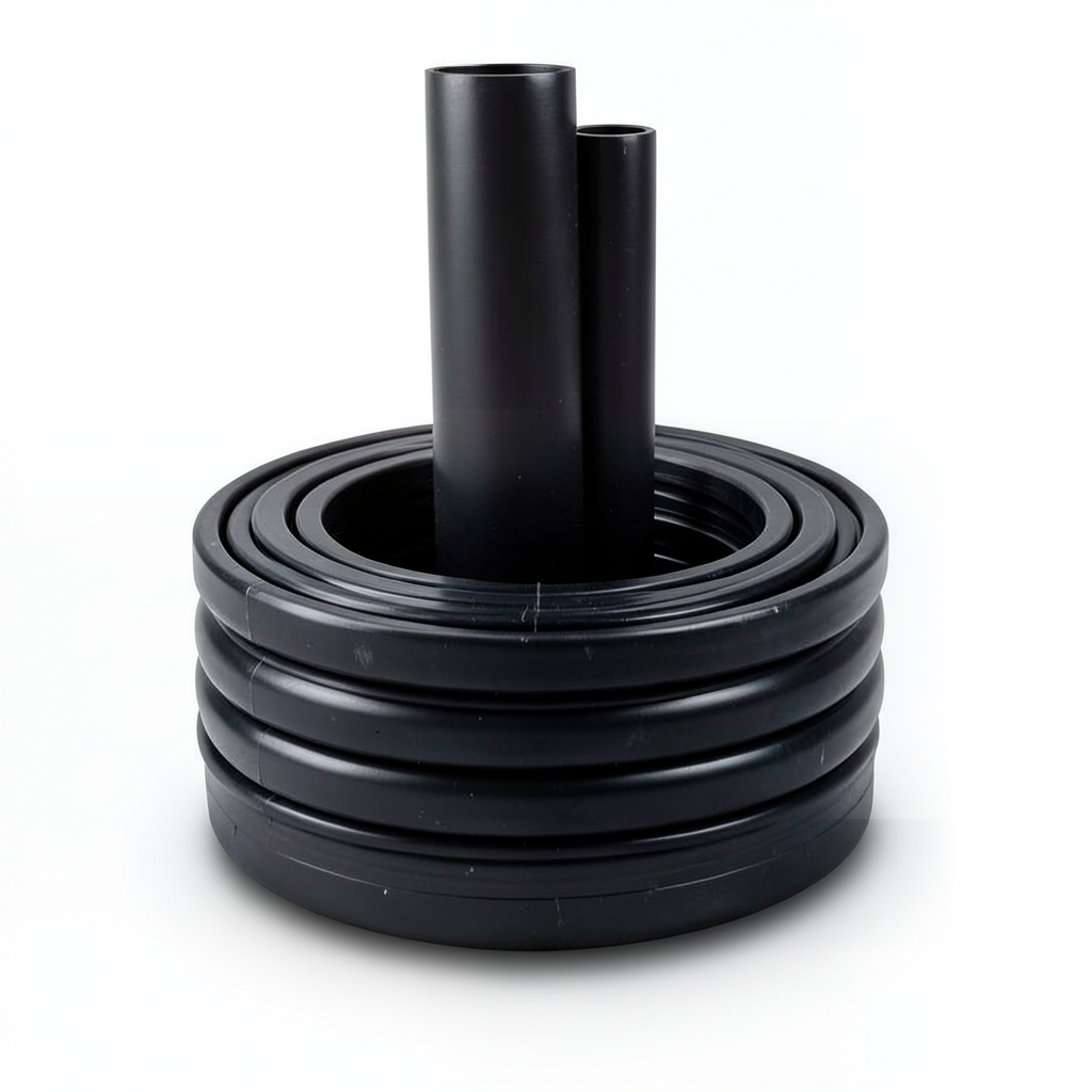 HDPE Plastic Pipe Pressure 16 Bar PE 80 Size 25 mm Thickness 2.8 mm Black