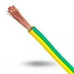 سلك تأريض نحاس شعر CU/PVC مقاس 10 مم2، 450/750 فولت، أخضر/أصفر