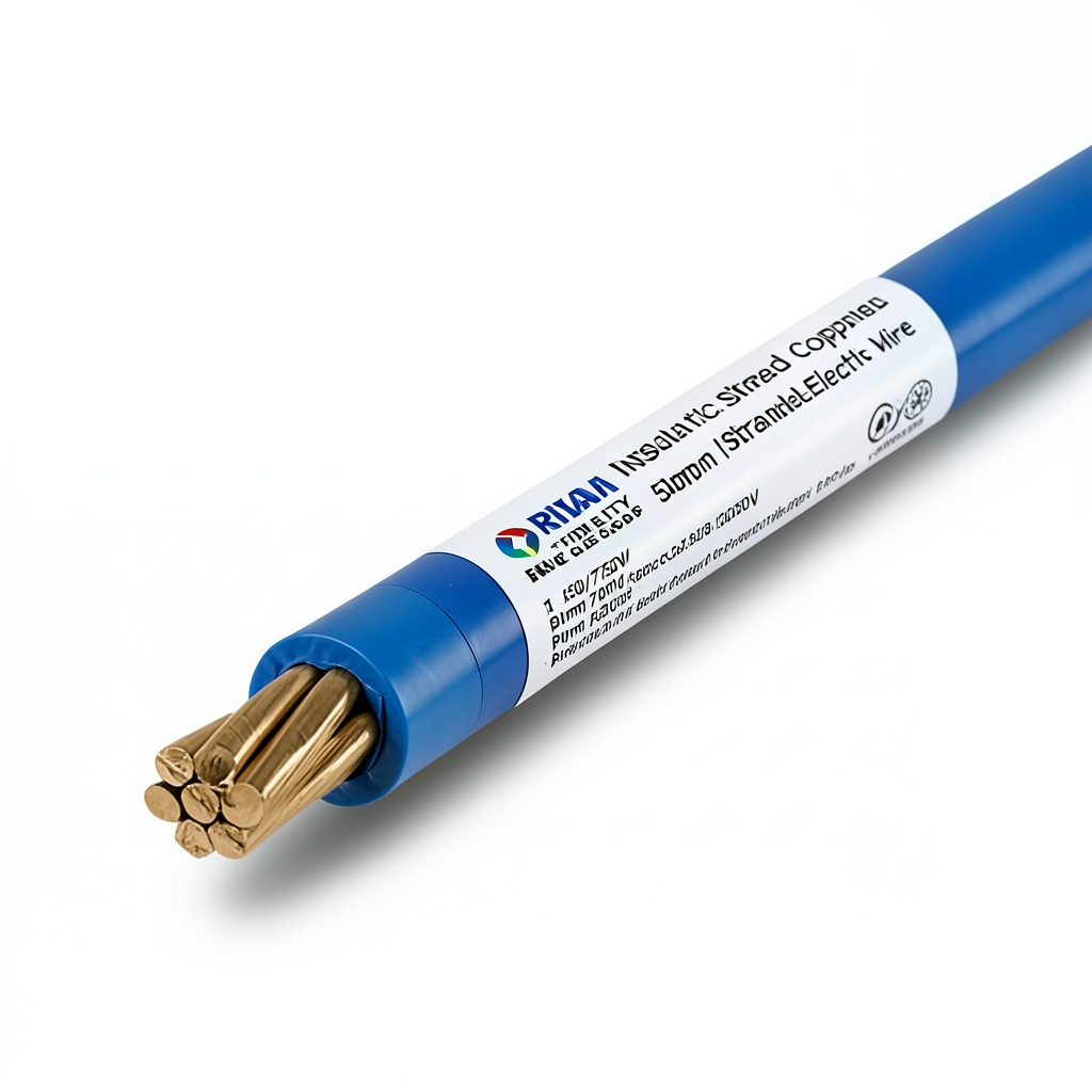 PVC Insulation Stranded Copper Single Electric Wire 50mm Conductor, 450/750V, Blue | Riyadh Cables Group