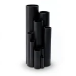 HDPE Plastic Pipe Pressure 16 Bar PE 80 Size 32 mm Thickness 3.6 mm Black