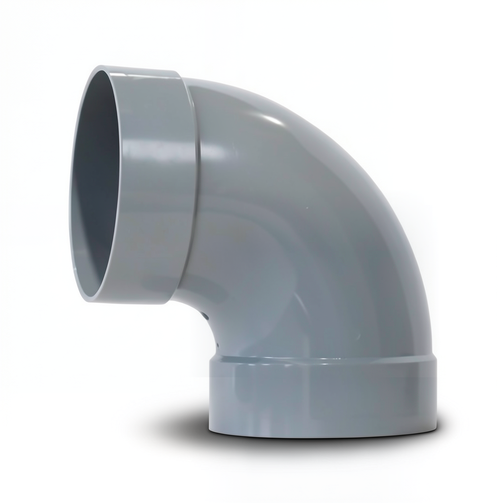 UPVC Plastic Elbow 90° Non Pressure Size 75 mm Gray
