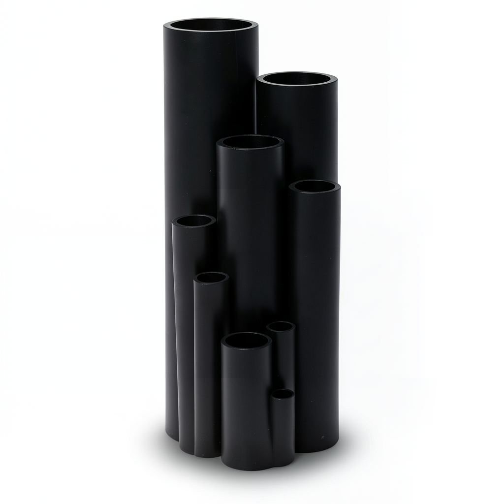 مواسير HDPE ضغط 16 بار PE 80 مقاس 40 ملم سمك 4.5 ملم لون اسود