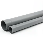 أنابيب UPVC ضغط اسمي 160 psi مقاس 6 إنش سماكة 7.26 ملم لون رمادي