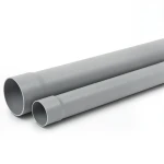 أنابيب بلاستيك UPVC ضغط اسمي 160 psi مقاس 8 إنش سمك 9.45 مم لون رمادي