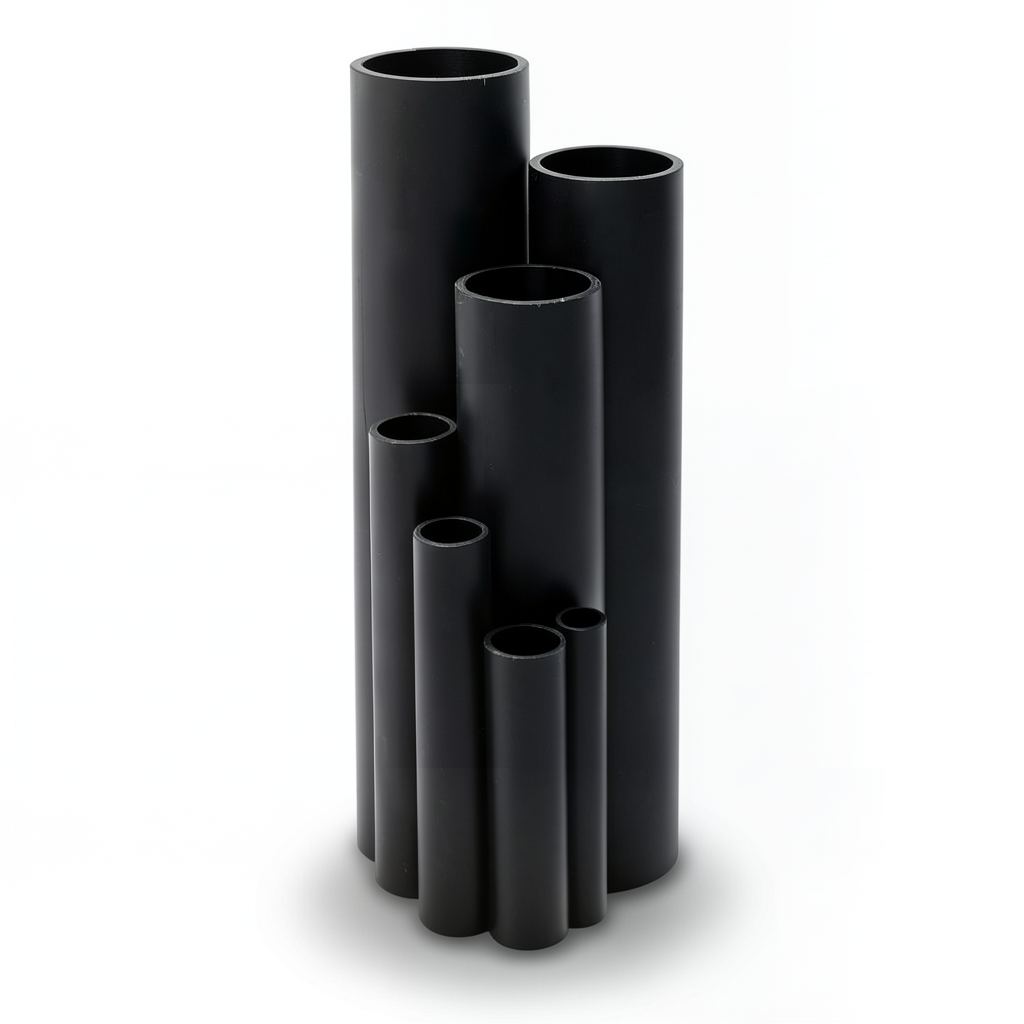 مواسير بلاستيك HDPE ضغط 16 بار PE 80 مقاس 63 ملم سمك 7.1 ملم لون اسود