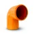UPVC Plastic Elbow 87° Non Pressure Size 110 mm Orange - Image 1