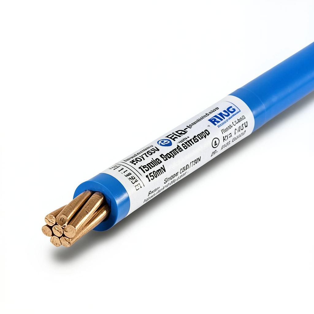 PVC Insulated Stranded Copper Single Electrical Wire 150mm, 450/750V, Blue | Riyadh Cables Group