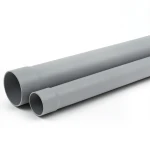 مواسير بلاستيك UPVC ضغط 200 psi مقاس 6 إنش سمك 9 ملم لون رمادي