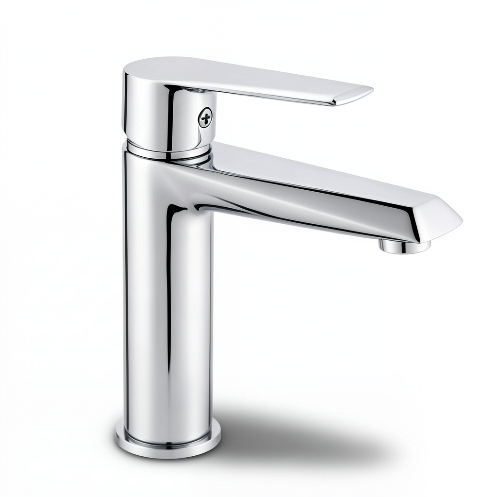 Automatic Short Washbasin Tap Brass, Chrome Color