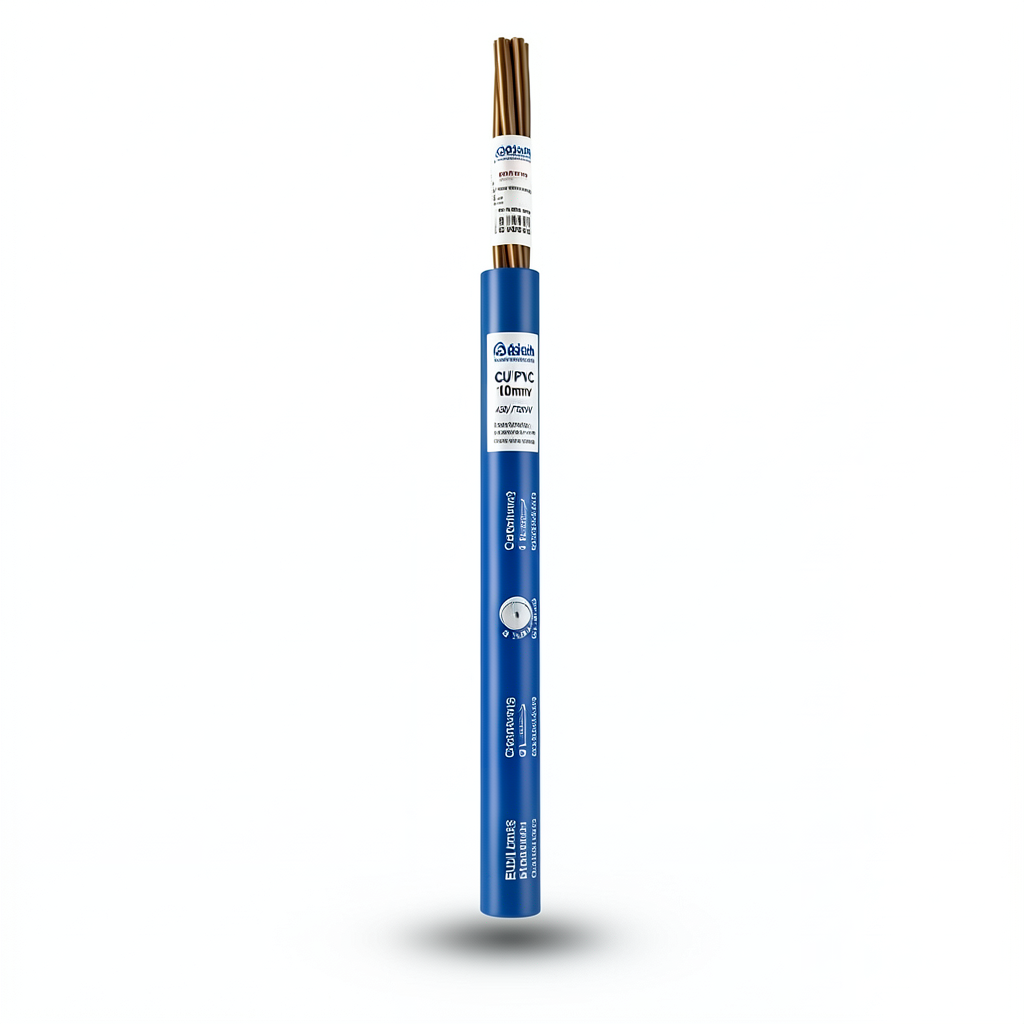 سلك نحاس شعر CU/PVC مقاس 10mm، 450/750 فولت، أزرق | شركة كابلات جدة