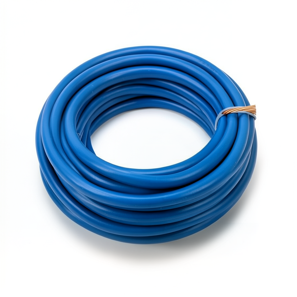لفة سلك نحاس شعر CU/PVC مقاس 16mm2، 450/750 فولت، أزرق | شركة كابلات جدة