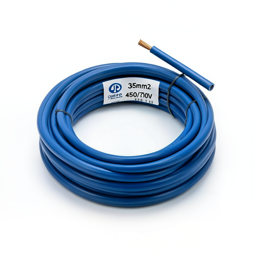 CU/PVC Flexible Wire 35mm2 Cross Section 450/750V Blue | Jeddah Cables Company